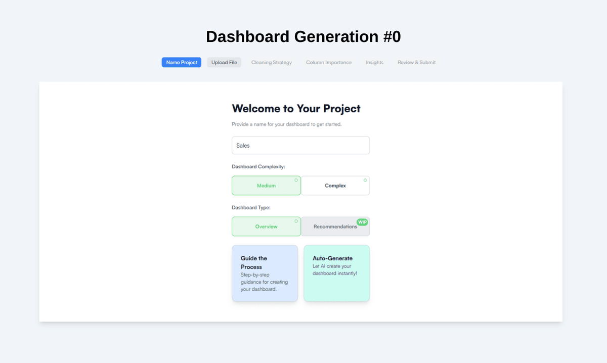 Step 1: Name Project